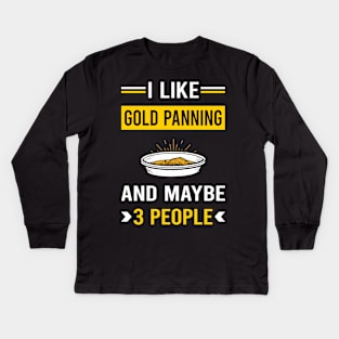 3 People Gold Panning Panner Kids Long Sleeve T-Shirt